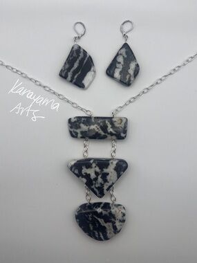 Super Chunky Zebra Jasper Statement Necklace